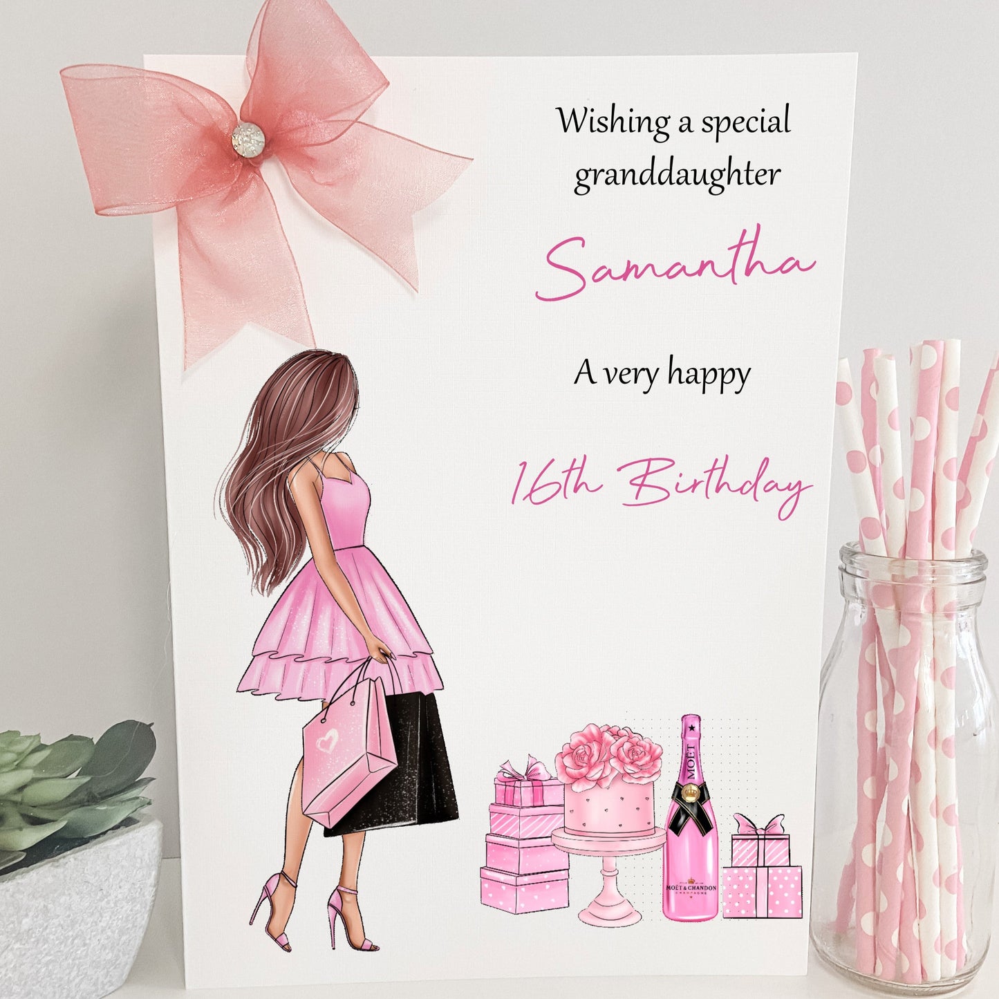 Personalised Female Girl Birthday Card