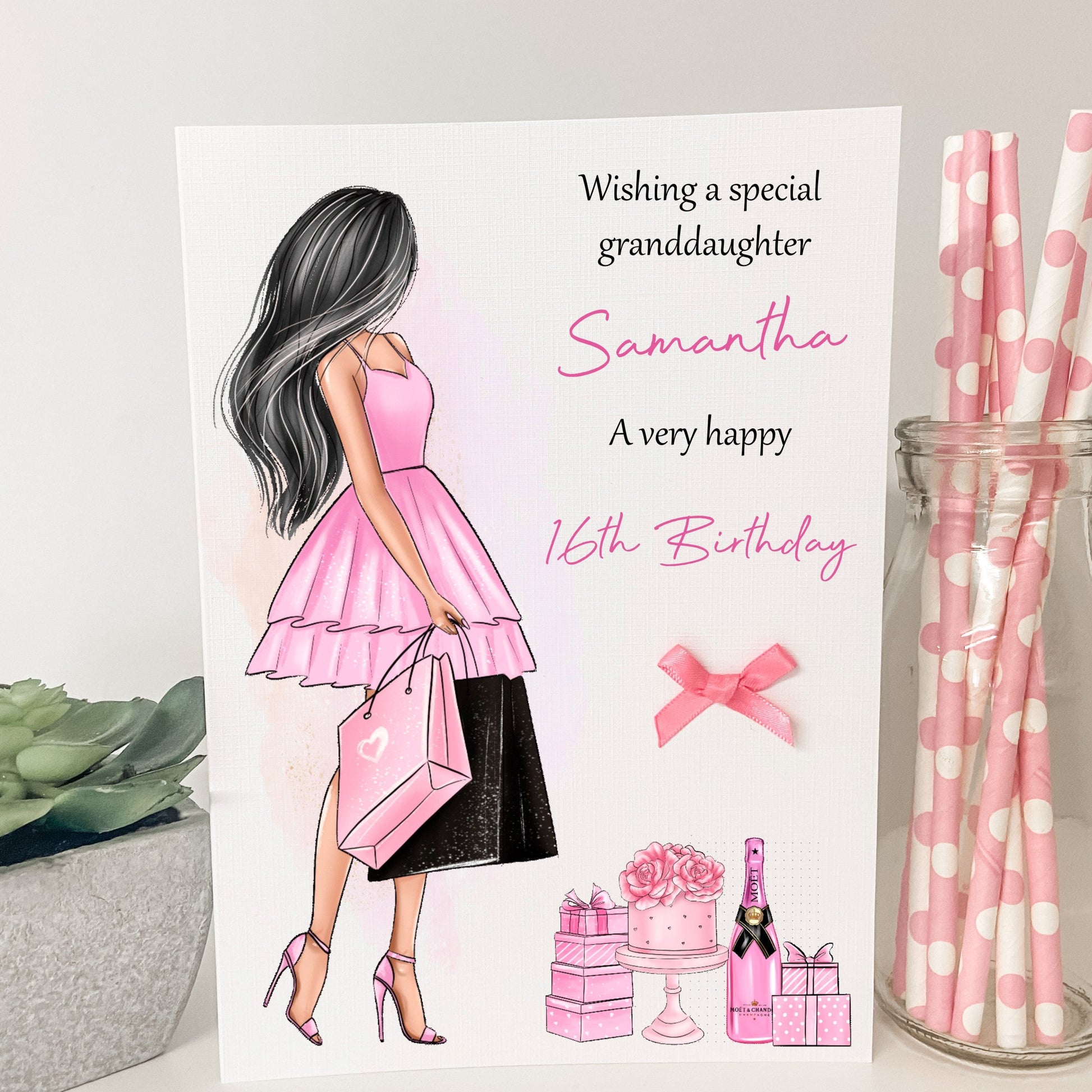Personalised Female Girl Birthday Card