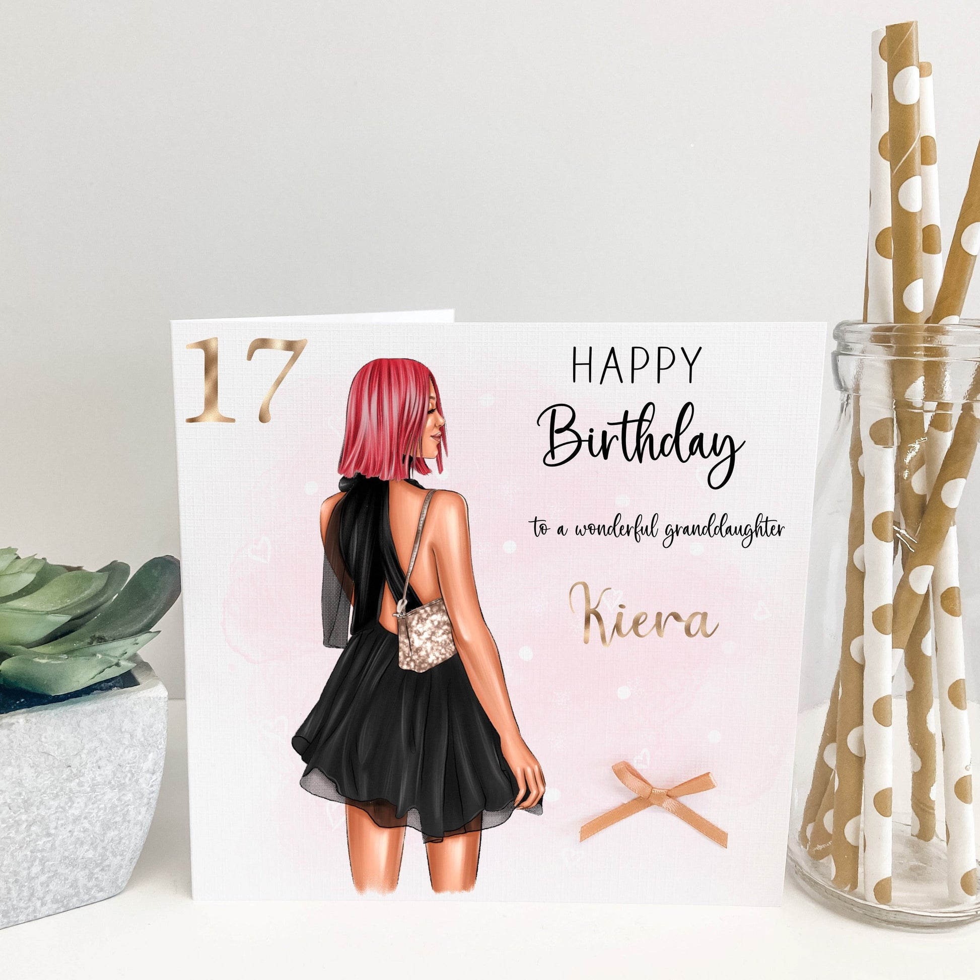 Personalised Female Girl Birthday Card