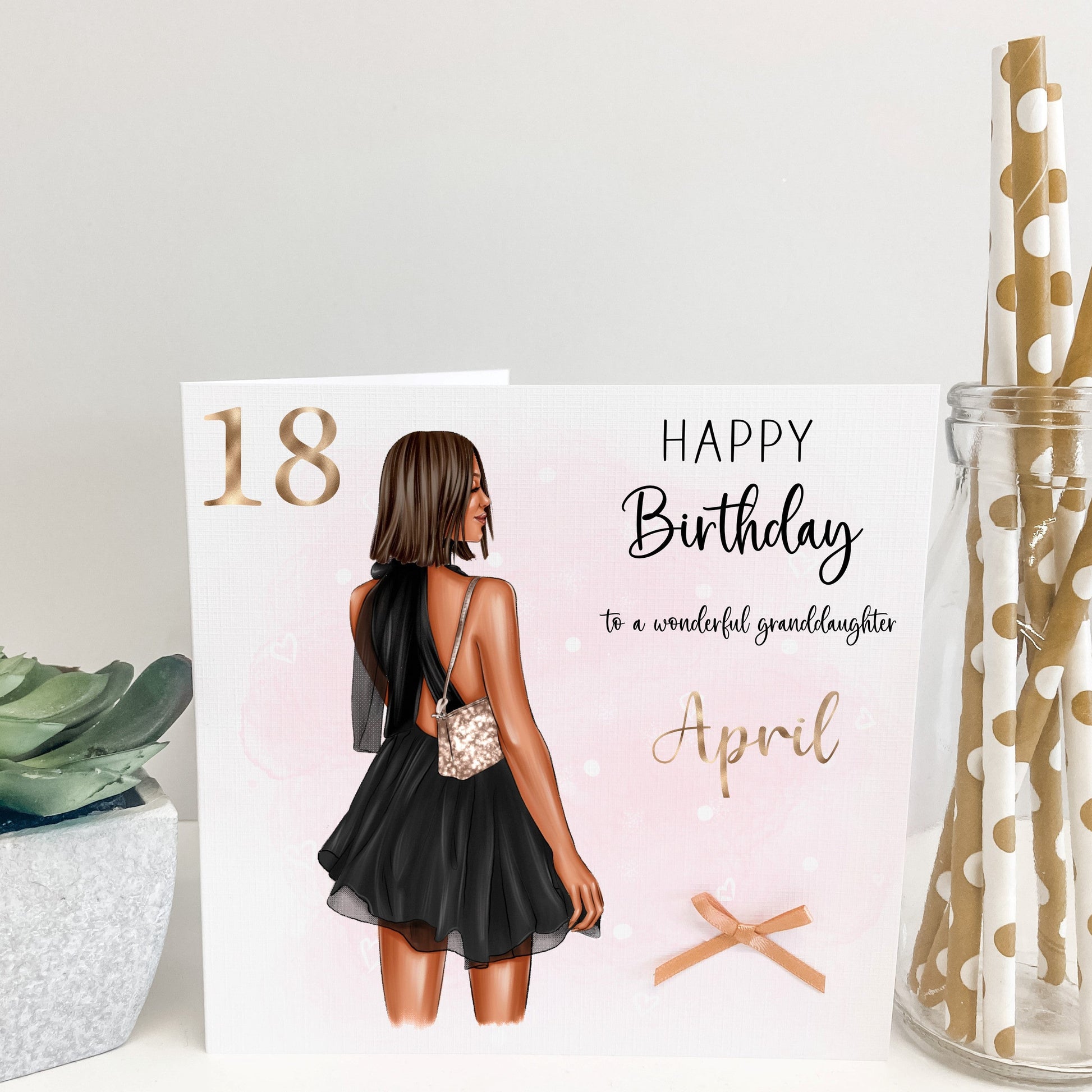Personalised Female Girl Birthday Card