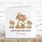 Personalised Mothers Day Card Mummy, Mum, Mom, 