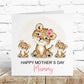 Personalised Mothers Day Card Mummy, Mum, Mom, 