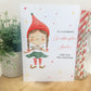 Personalised Christmas Card Elf Boy Girl 