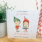 Personalised Christmas Card Elf Boy Girl 