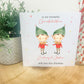 Personalised Christmas Card Elf Boy Girl