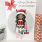 Personalised Christmas Card Girl Reindeer