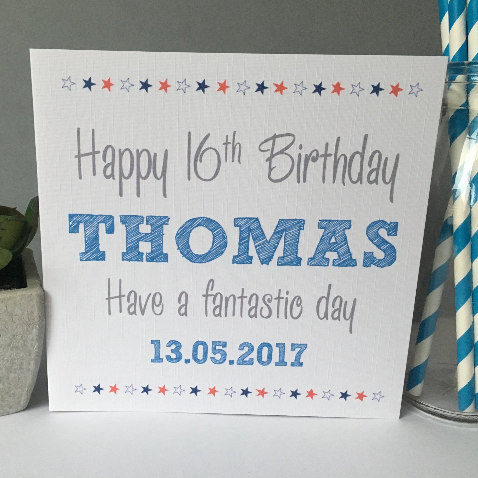 Personalised Boys Birthday Card Son Grandson Nephew Cousin Brother