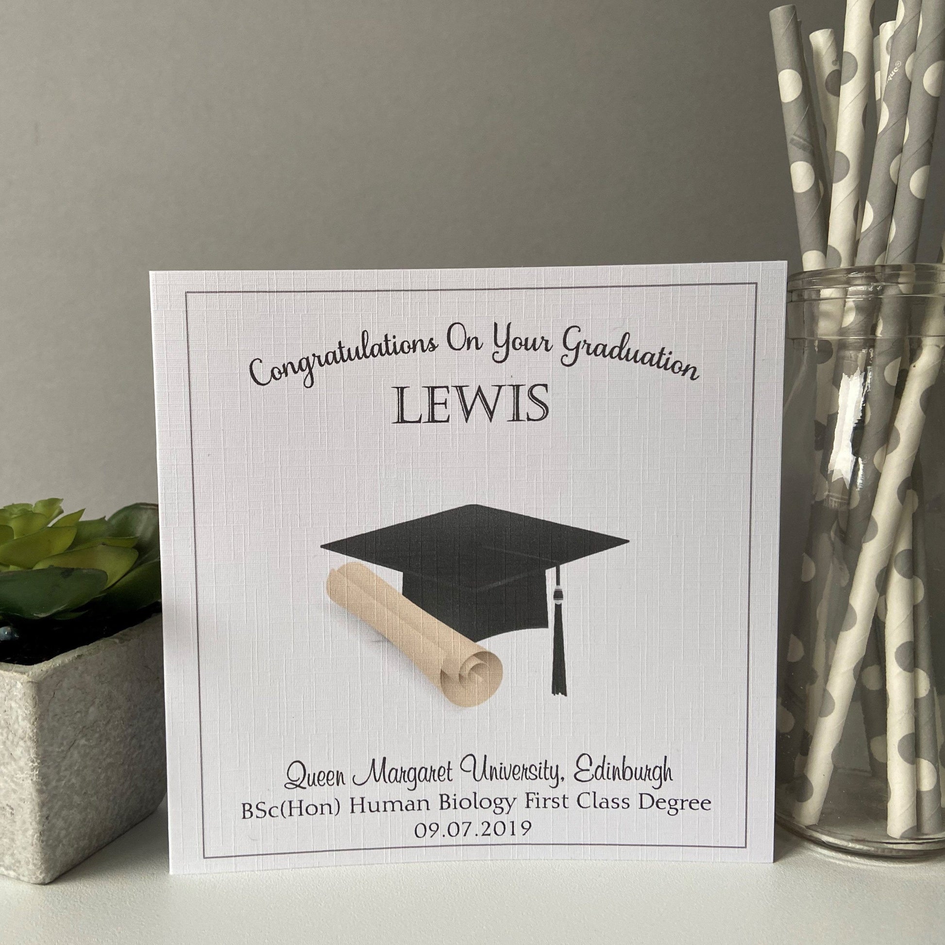 Personalised Congratulations On Your Graduation Card