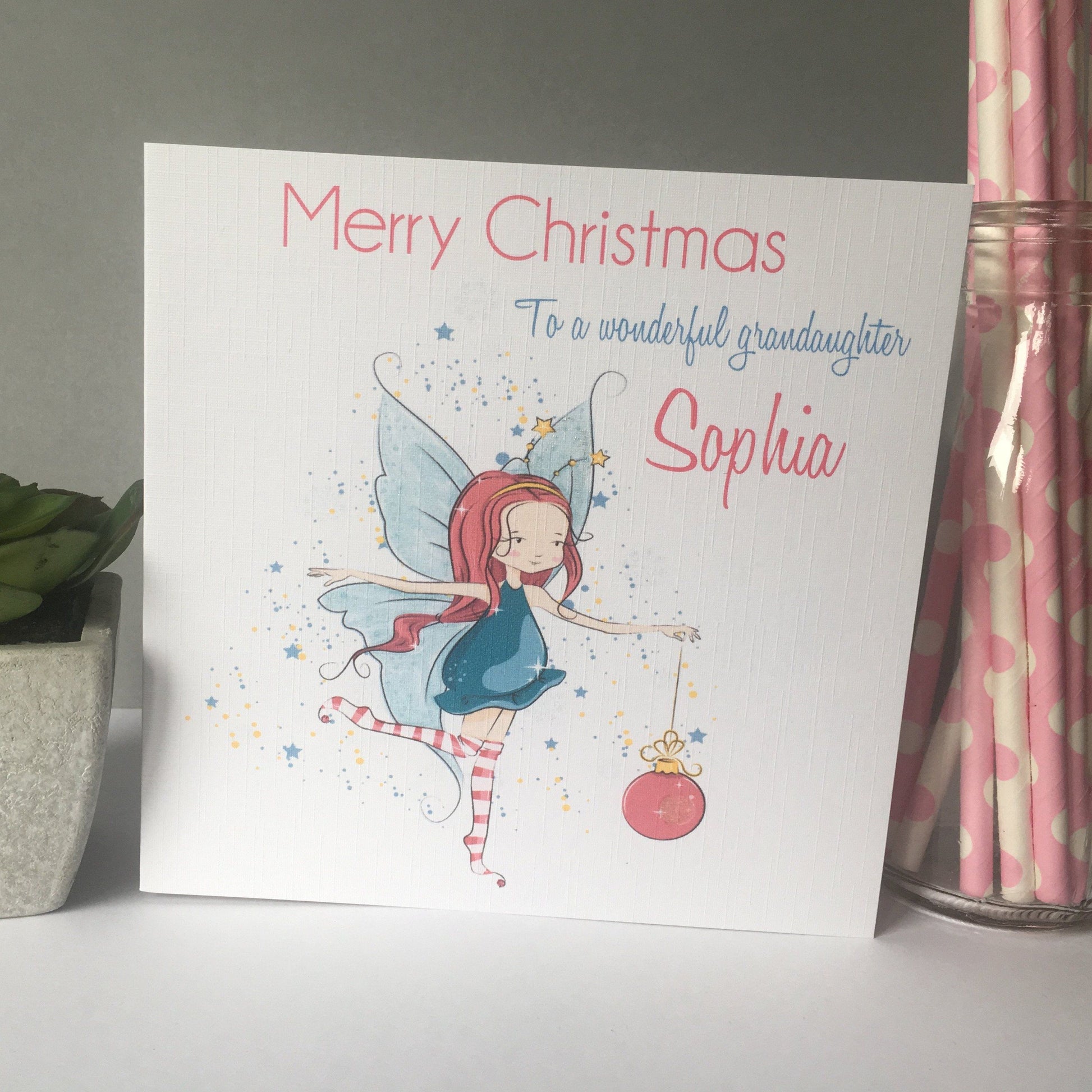 Personalised Christmas Card Fairy