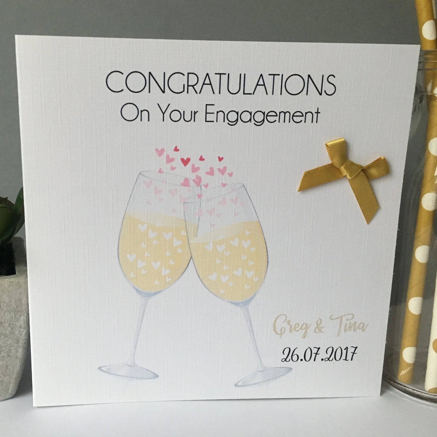 Personalised Handmade Engagement Card