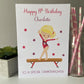 Personalised Birthday Card Gymnastics Girl