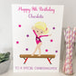 Personalised Birthday Card Gymnastics Girl