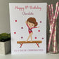 Personalised Birthday Card Gymnastics Girl