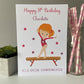 Personalised Birthday Card Gymnastics Girl