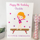 Personalised Birthday Card Gymnastics Girl