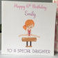 Personalised Birthday Card Gymnastics (3 hair colour options)