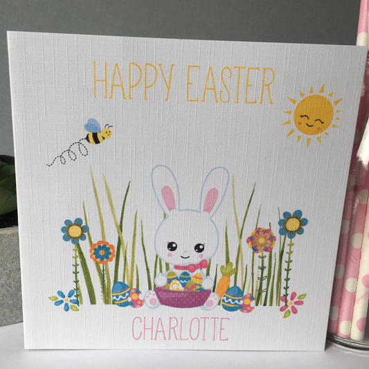 Personalised Easter Card Easter Bunny