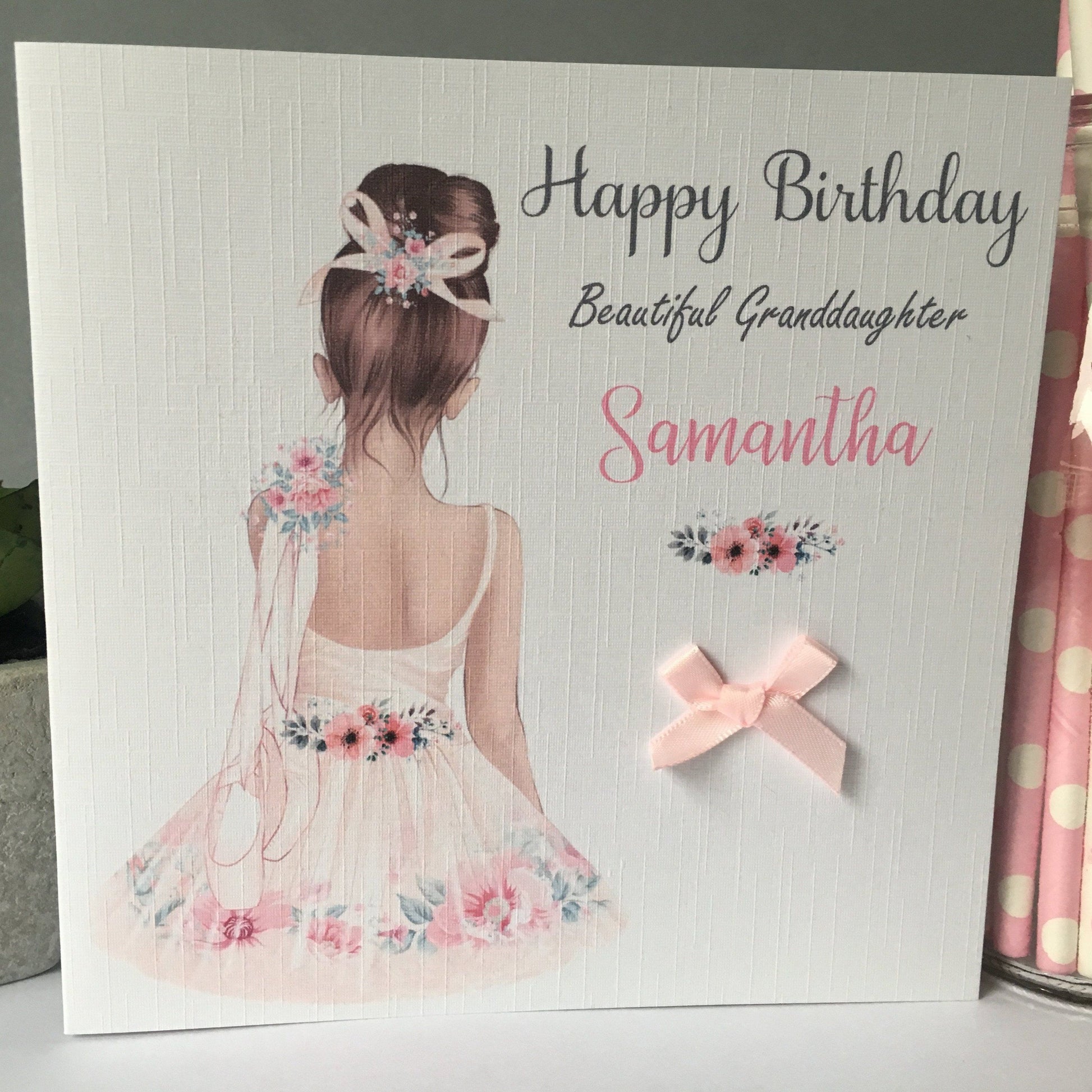 Personalised Birthday Card Ballet Girl Child Children Granddaughter Daugnter Niece