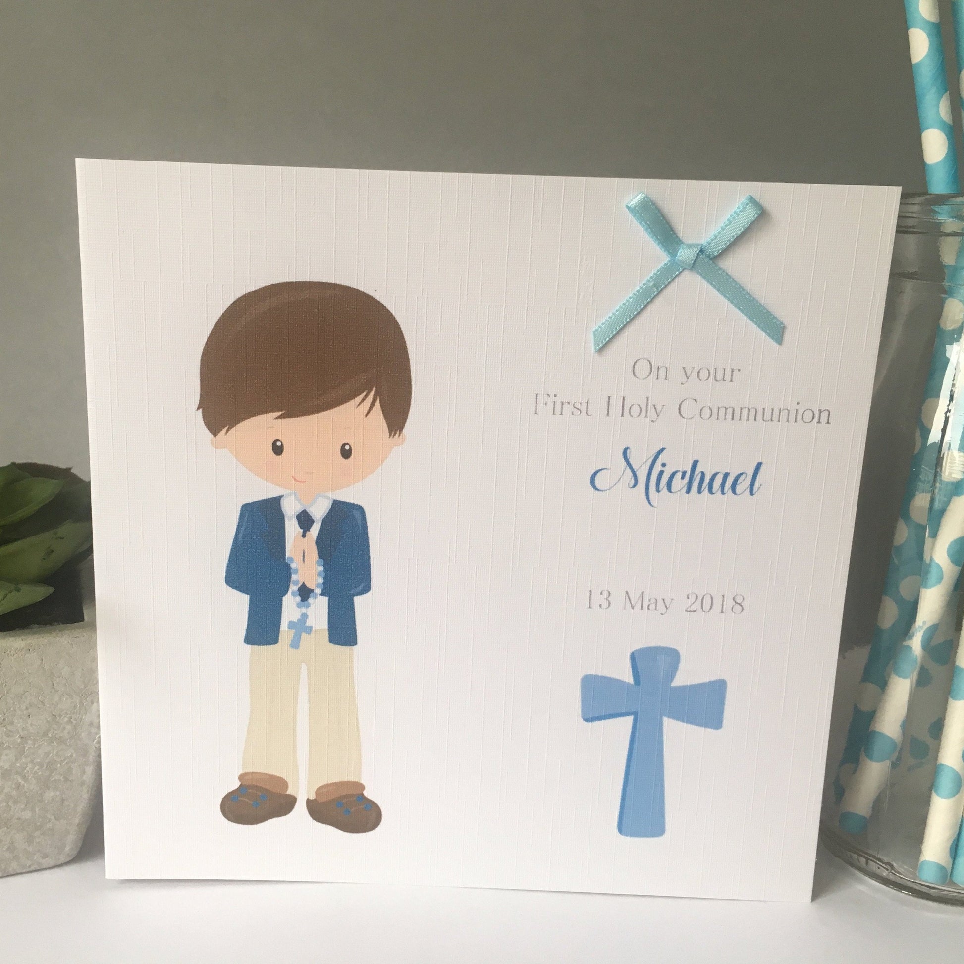 Personalised Handmade First Holy Communion Card