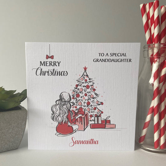 Personalised Christmas Card Teenager Girl