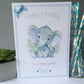  Large A5 Personalised Handmade Birthday Card Watercolour Elephant