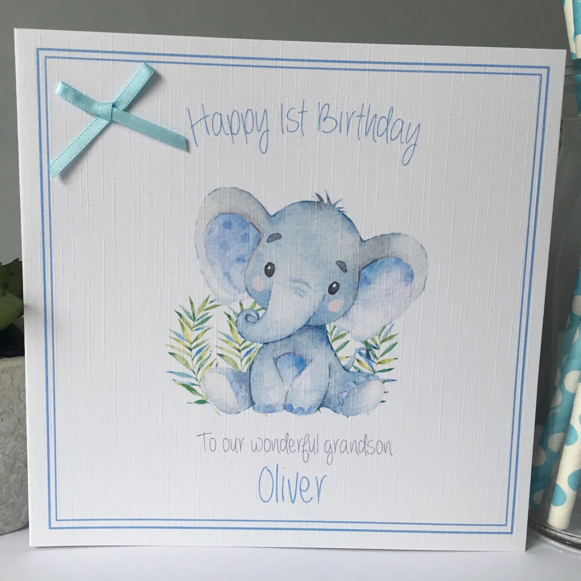 Personalised Handmade Boys Birthday Card 1st 2nd 3rd Son Grandson Nephew