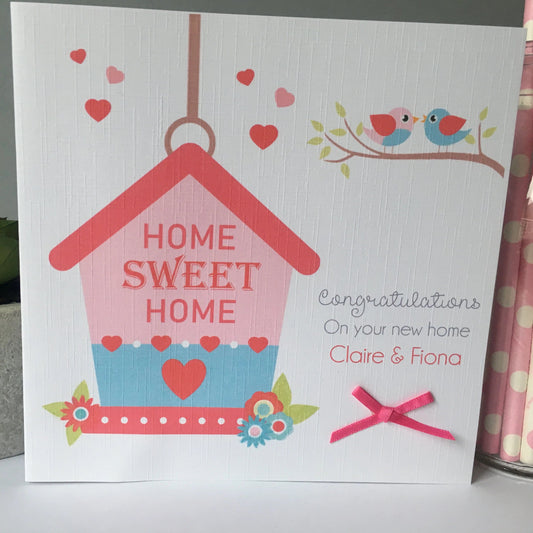 Personalised Handmade Congratulations New Home Card