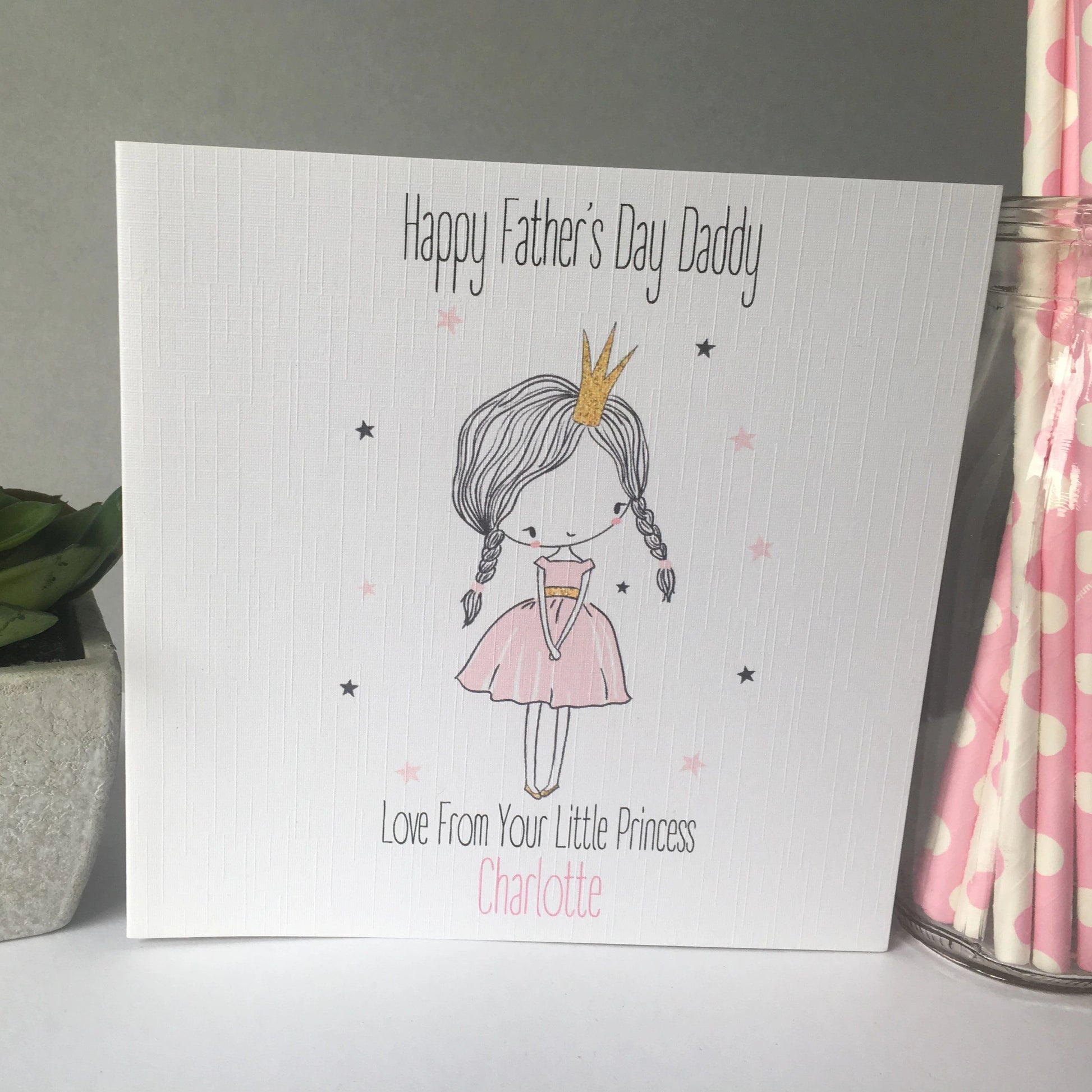 Personalised Father's Day Card Little Princess