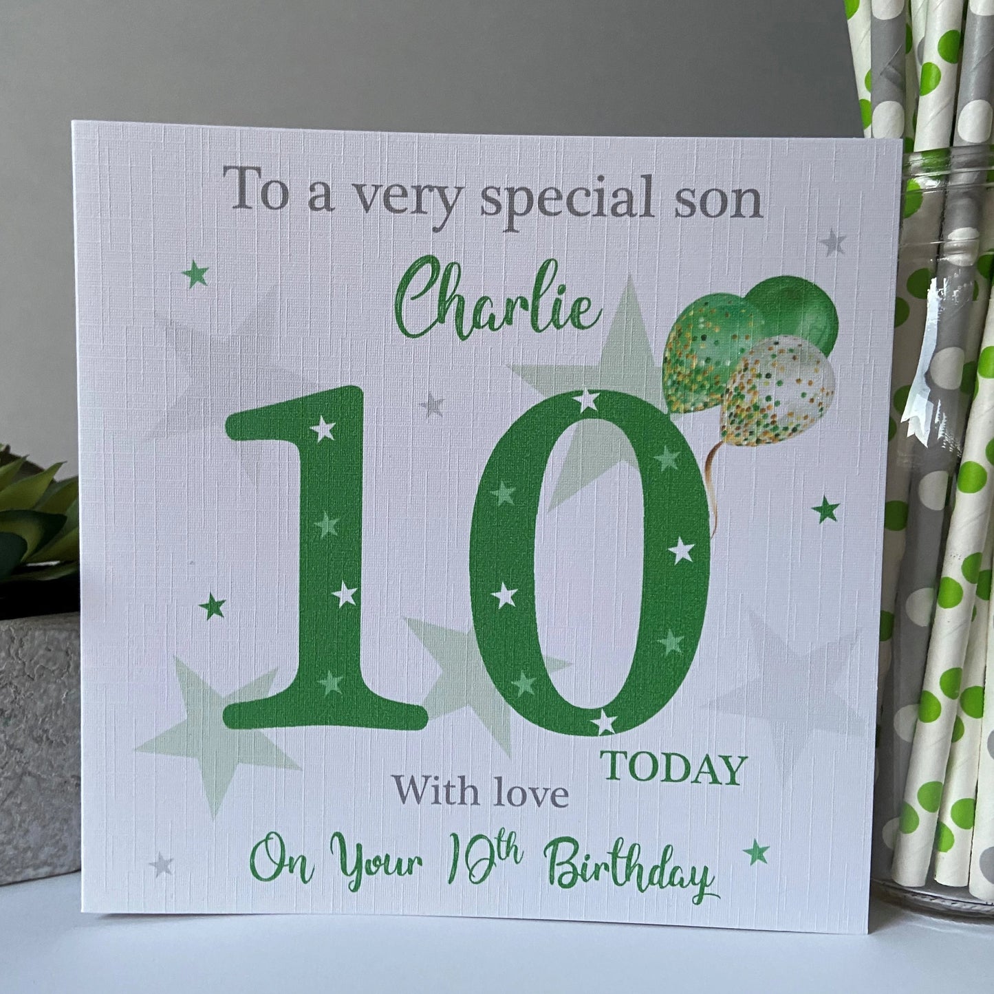 Personalised Handmade Male Boys Birthday Card Stars Son Grandson Uncle Nephew Brother Dad