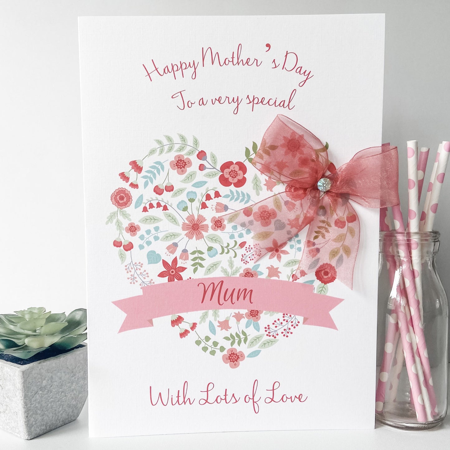 Large A4 Handmade Personalised Mother's Day Card
