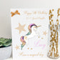 Personalised Birthday Card Unicorn
