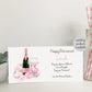 Personalised Retirement Gift Bag Pink Champagne