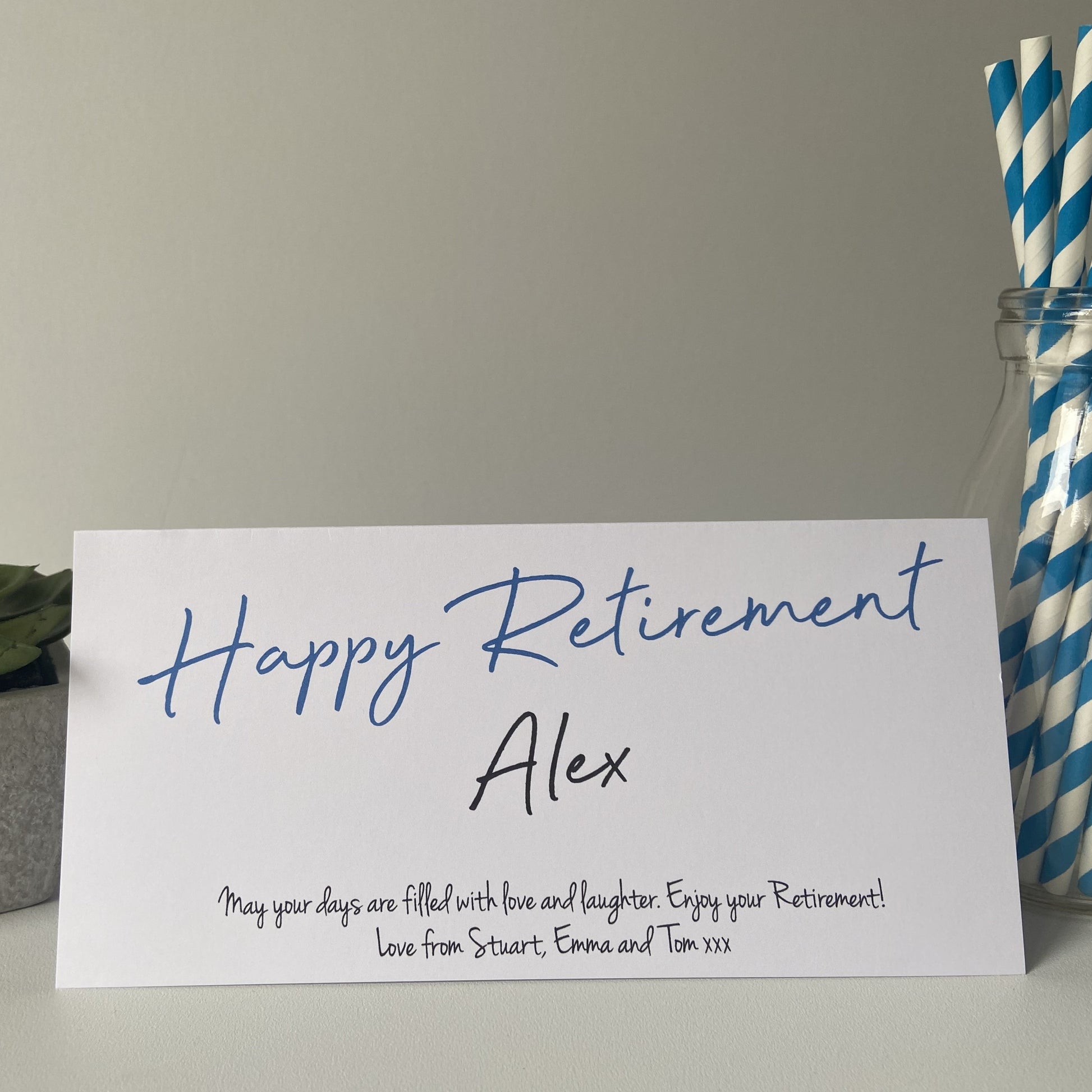 Personalised Gift Voucher Card Retirement Money Wallet Male Female