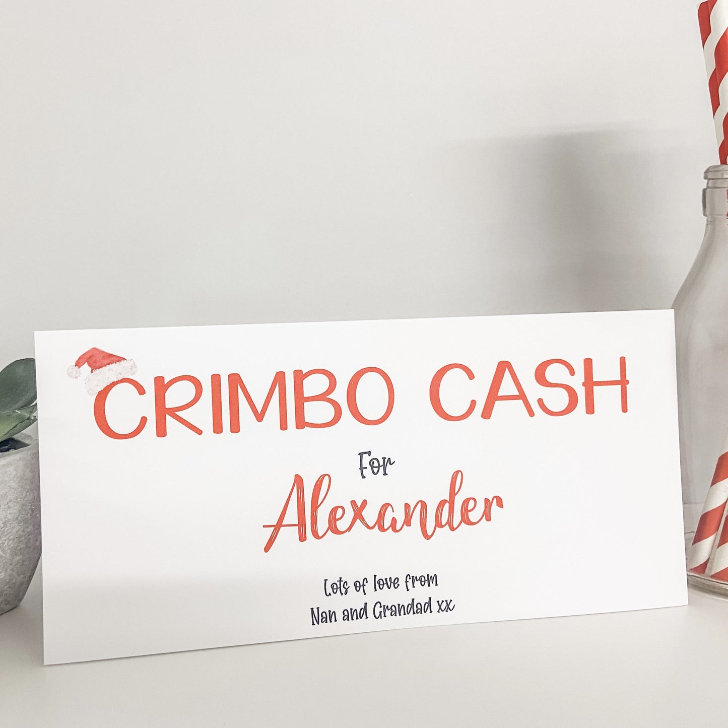 Personalised Christmas Gift Wallet Crimbo Cash