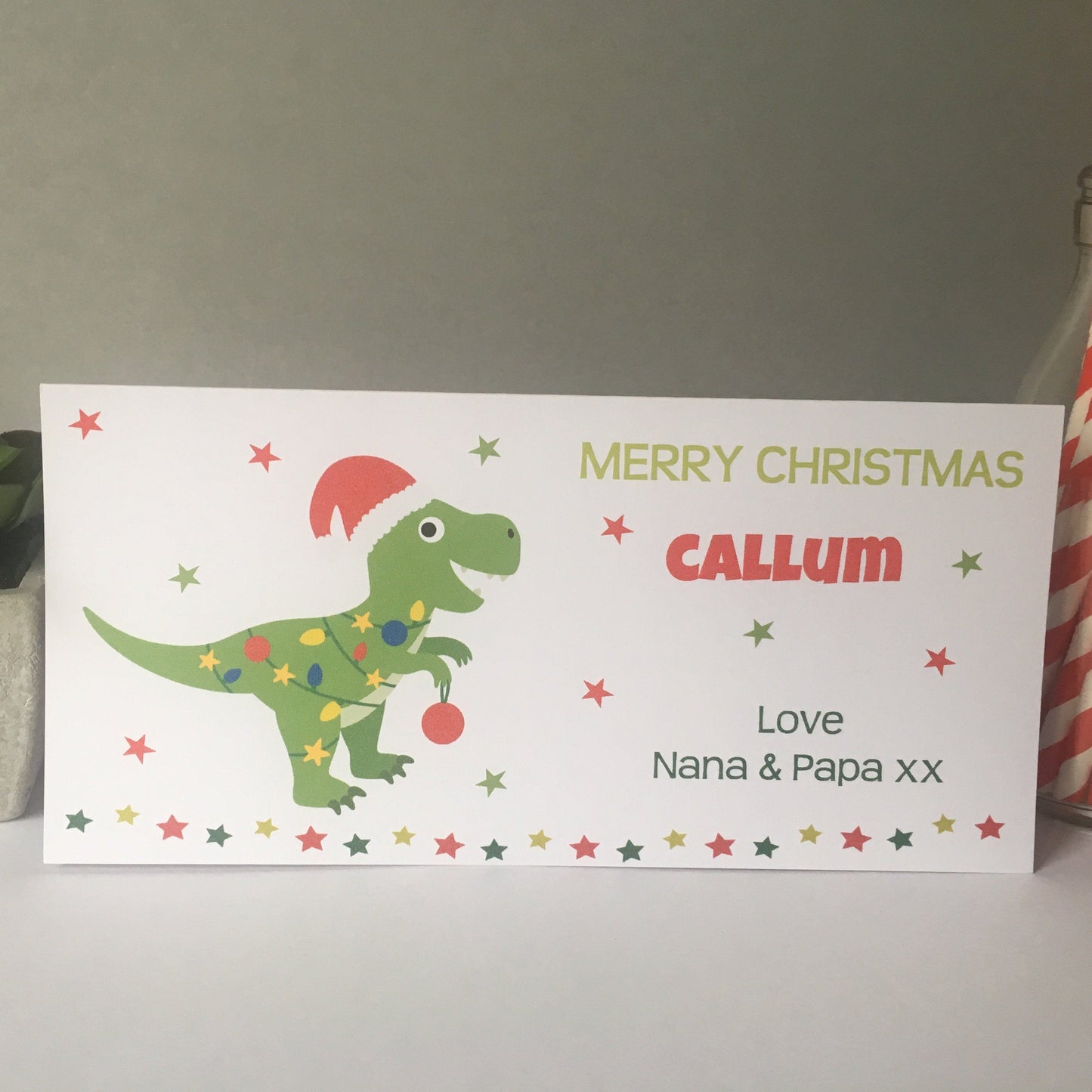 Personalised Dinosaur Christmas Gift Wallet