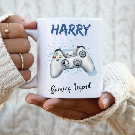 Personalised Gaming Mug Blue