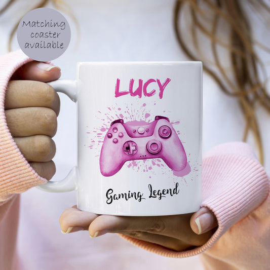 Personalised Gaming Mug Pink