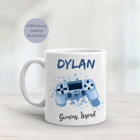 Personalised Gaming Mug Blue