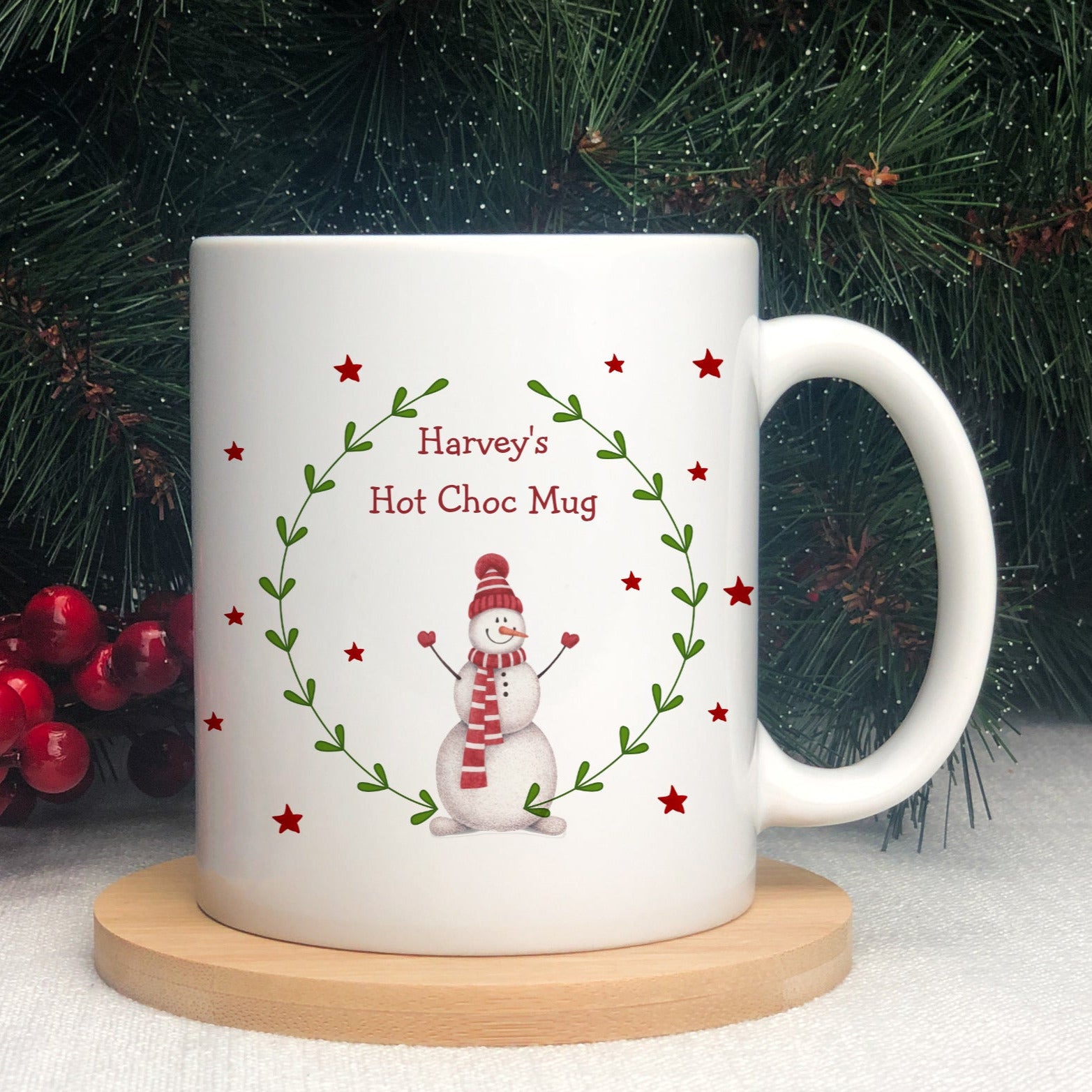 Personalised Snowman Christmas Mug