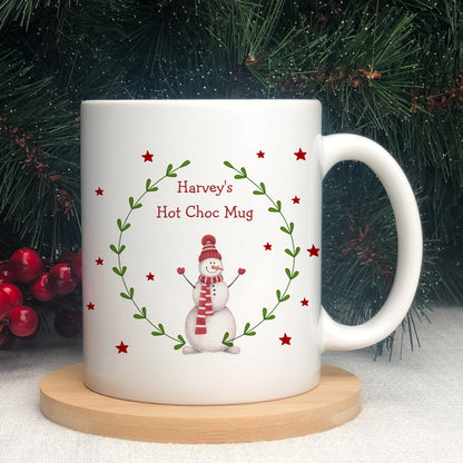Personalised Snowman Christmas Mug