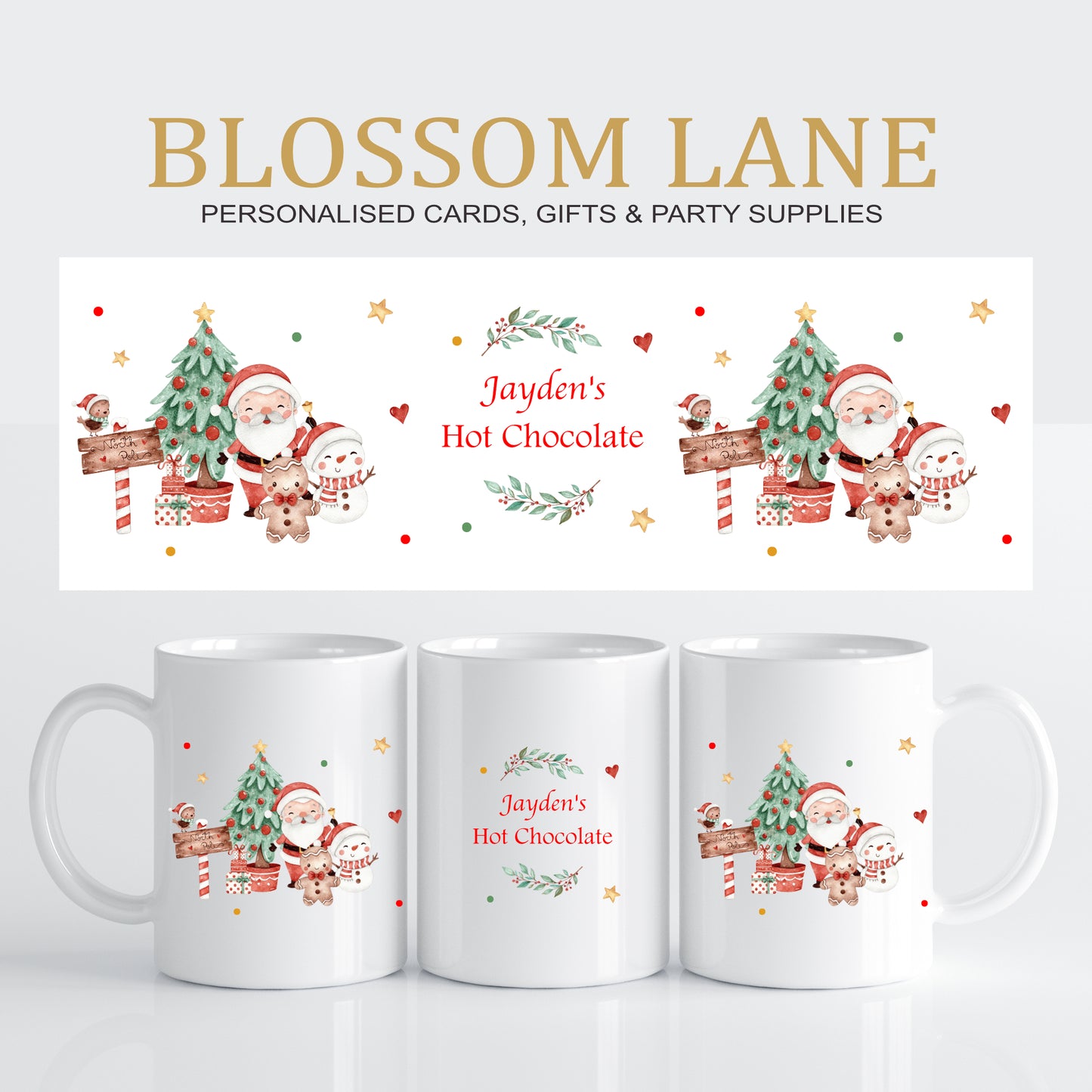 Personalised Santa Christmas Mug