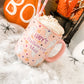 Personalised Halloween Ceramic Mug Pink Ghost