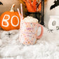 Personalised Halloween Ceramic Mug Pink Ghost