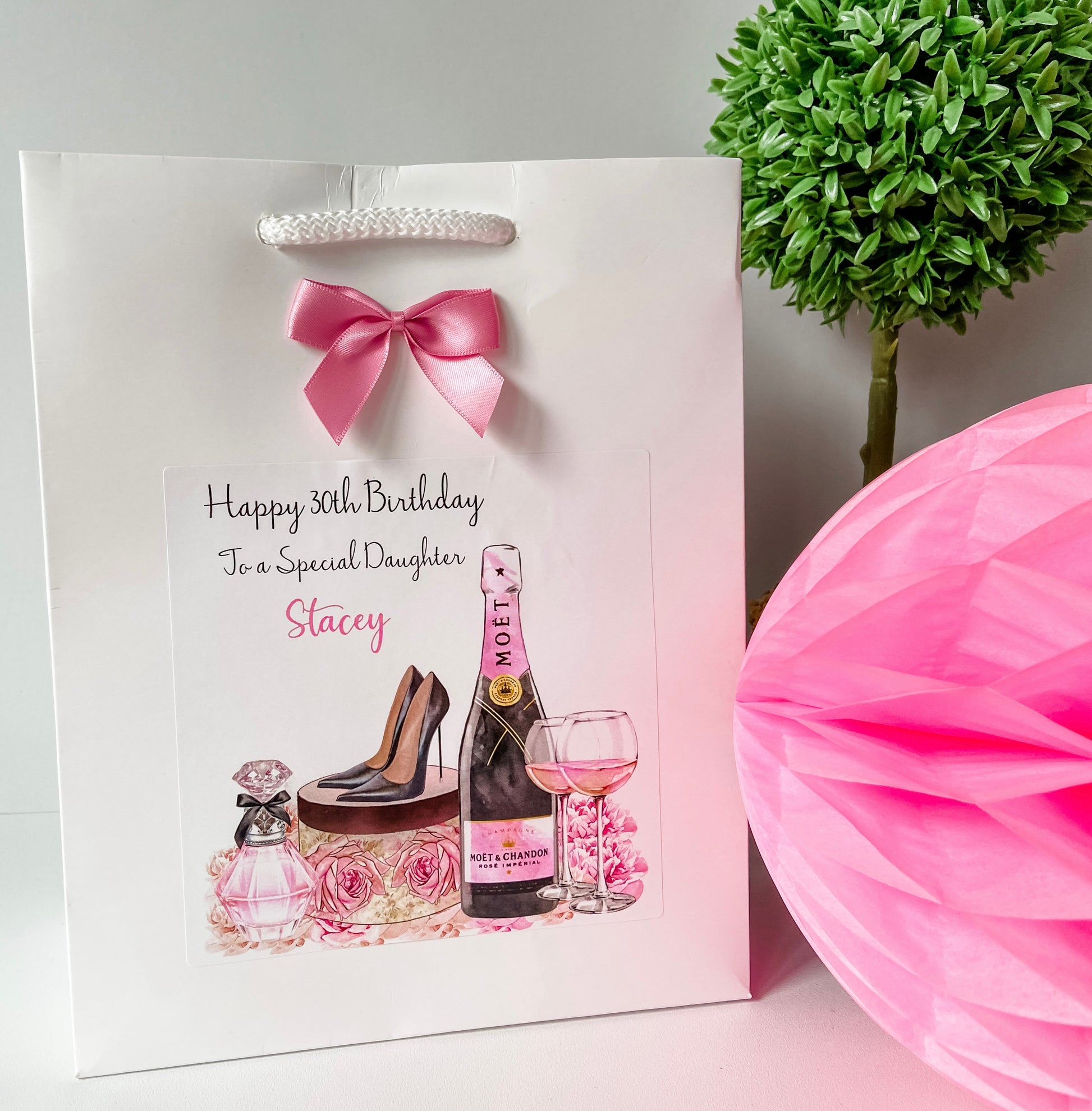 Personalised Female Luxury Gift Bag 18th 2st 30th 40th
