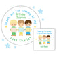 Personalised Birthday Party Stickers Sleepover