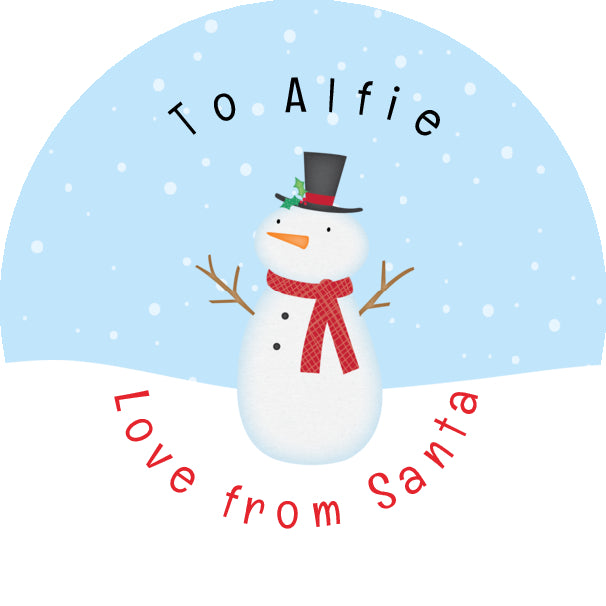 Personalised Snowman Christmas Stickers