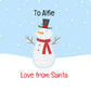Personalised Snowman Christmas Stickers