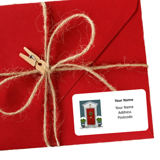 Personalised Christmas Return Address Label Stickers for Cards