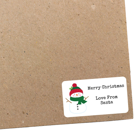 Personalised Christmas Return Address Label Stickers for Cards