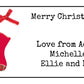 A4 Sheet of 24 Rectangle Personalised Christmas Mix Gift Presents Tag Stickers